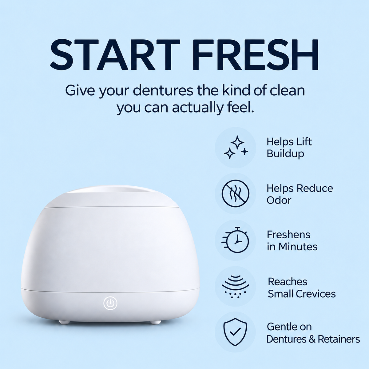 CleraPod denture cleaner benefits