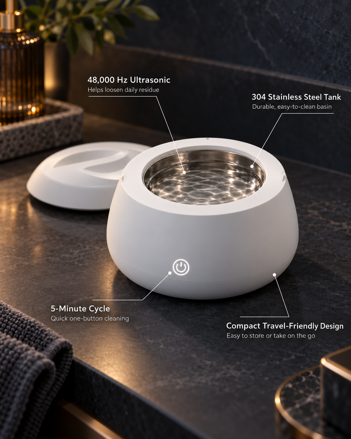 CleraPod black and white product photo